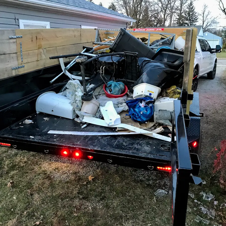 Roll-off dumpster delivered to a residential driveway in Watervliet