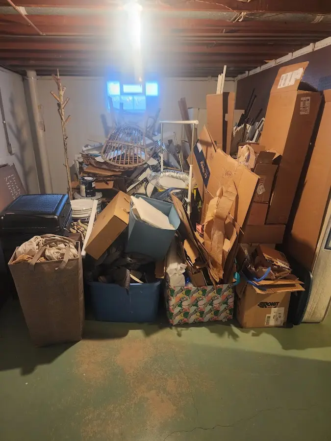 Roll-off dumpster container at job site for Yard Waste Dumpster Rental in Watervliet